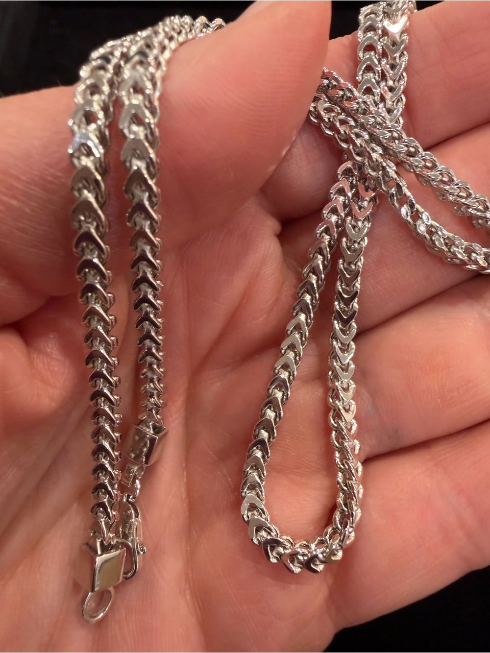 22 Inch Franco Chain in 925 Sterling Silver